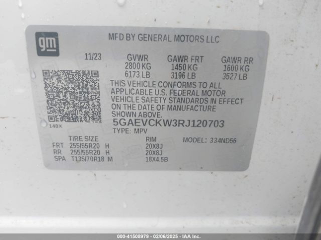 5GAEVCKW3RJ120703 Buick Enclave Avenir Awd