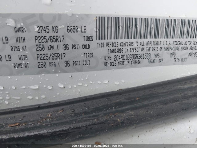 2C4RC1BG3GR301568 Chrysler Town and Country