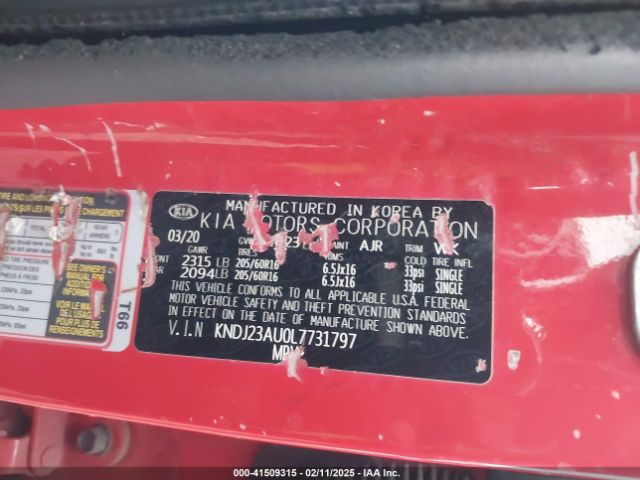 KNDJ23AU0L7731797 KIA SOUL S