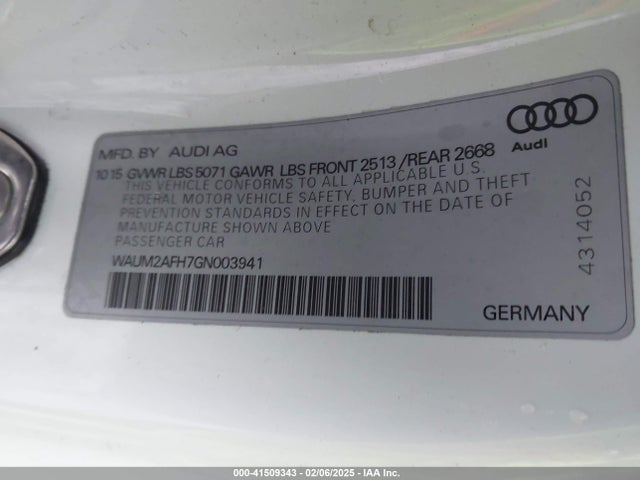 2016 AUDI A5 WAUM2AFH7GN003941 Photo 8