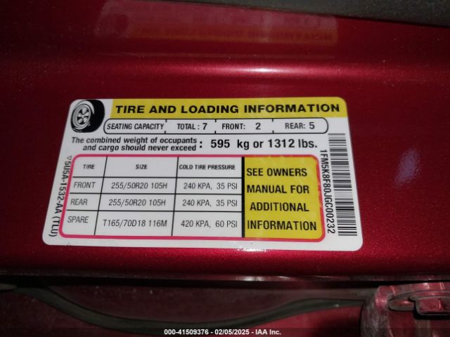 1FM5K8F80JGC00232 Ford Explorer Limited
