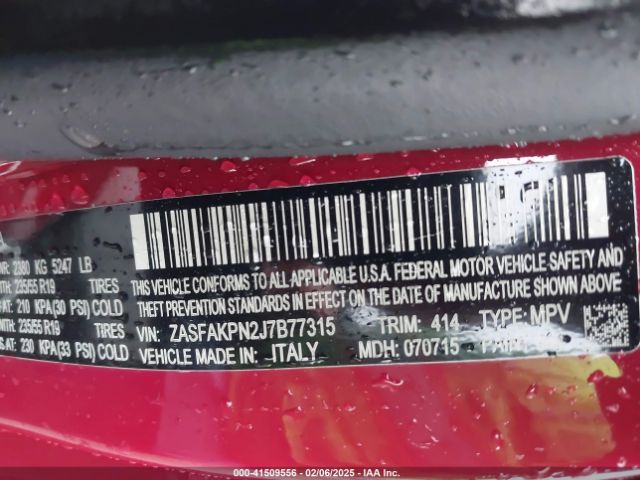 2018 ALFA ROMEO STELVIO ZASFAKPN2J7B77315 Photo 8