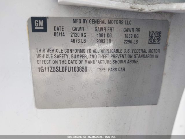 1G11Z5SL0FU103850 Chevrolet IMPALA LS