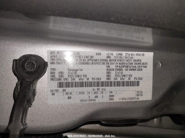 Ford C-max Energi Se 2017 1FADP5EU1HL101196 Image 9