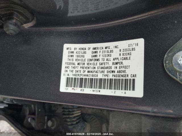 1HGCR2F54HA016808 Honda Accord Sport