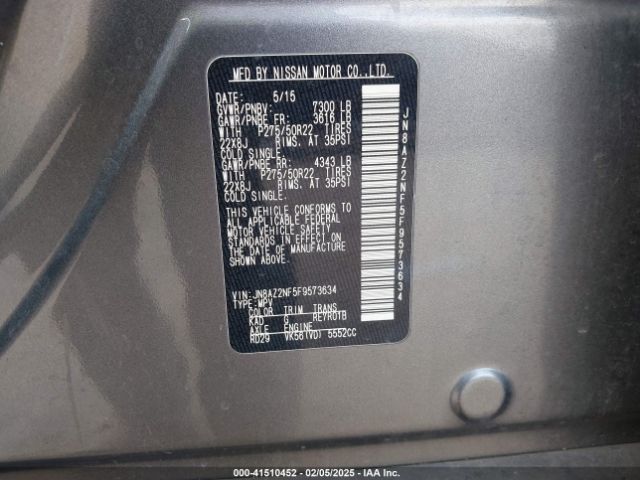 JN8AZ2NF5F9573634 Infiniti QX80