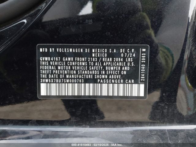 3VW5X7BU7SM000763 Volkswagen Jetta 1.5t S