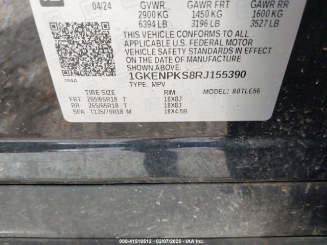 1GKENPKSHRJ155390 GMC Acadia Awd At4