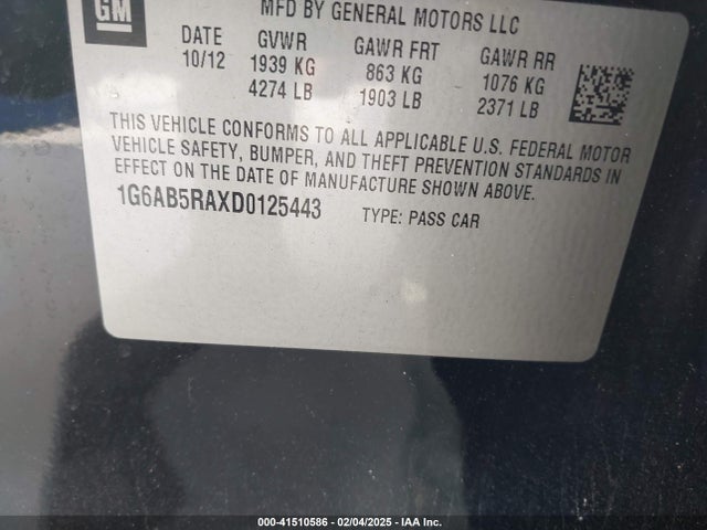 2013 CADILLAC ATS 1G6AB5RAXD0125443 Photo 8