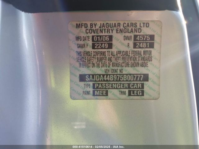 2007 JAGUAR XK SAJDA44B975B00777 Photo 8