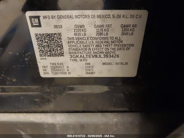 3GKALTEV9JL393426 GMC Terrain Sle