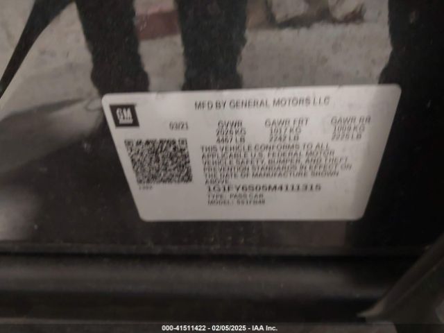 1G1FY6S05M4111315 Chevrolet Bolt Ev Fwd Lt
