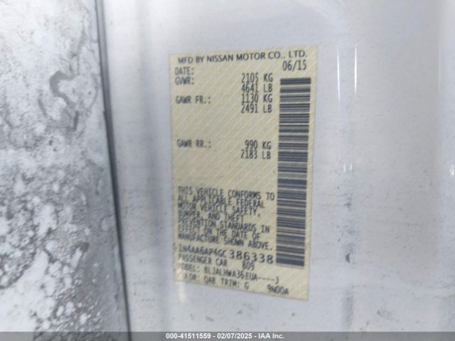 1N4AA6AP4GC386338 Nissan Maxima 3.5 Platinum