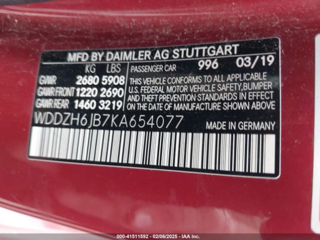2019 MERCEDES-BENZ E 450 WDDZH6JB7KA654077 Photo 8