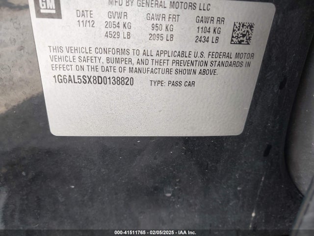 2013 CADILLAC ATS 1G6AL5SX8D0138820 Photo 8