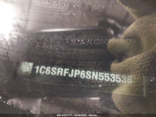 1C6SRFJP6SN553536 RAM 1500 Laramie  4x4 5'7 Box