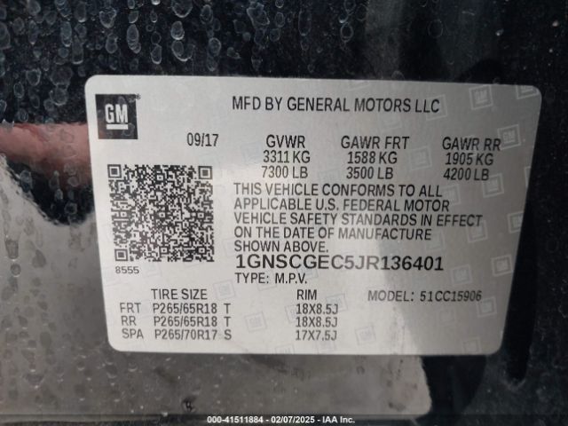1GNSCGEC5JR136401 Chevrolet Suburban Ls