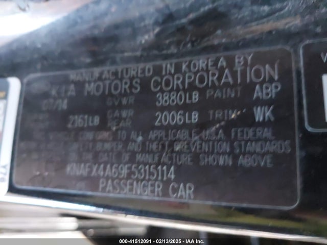 KIA dohc mpi nu 2015 KNAFX4A69F5315114 Image 9