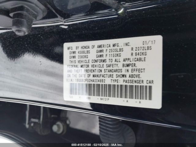 19UUB2F52HA004892 Acura Tlx Technology Package