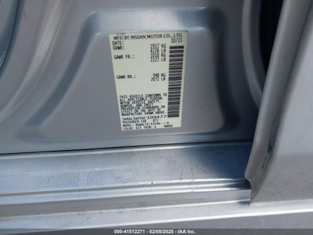 1N4AL3AP3GC109477 Nissan Altima 2.5 Sl