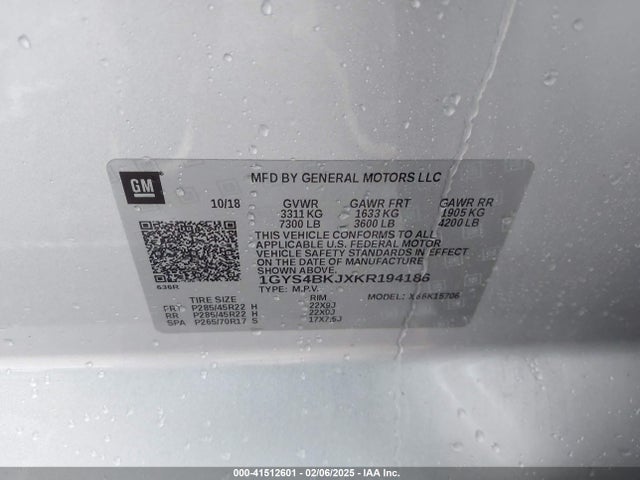 2019 CADILLAC ESCALADE 1GYS4BKJXKR194186 Photo 8