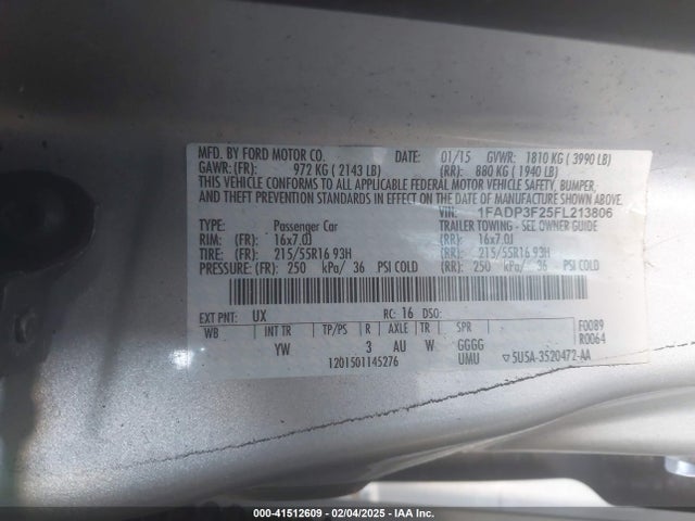 Ford FOCUS SE 2015 1FADP3F25FL213806 Image 9