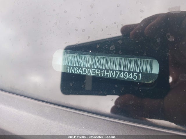 1N6AD0ER1HN749451 Nissan Frontier Sv