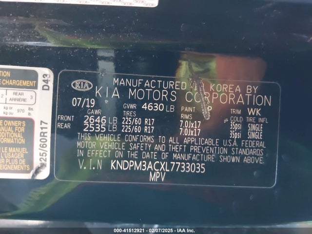 KIA Sportage Lx 2020 KNDPM3ACXL7733035 Image 9