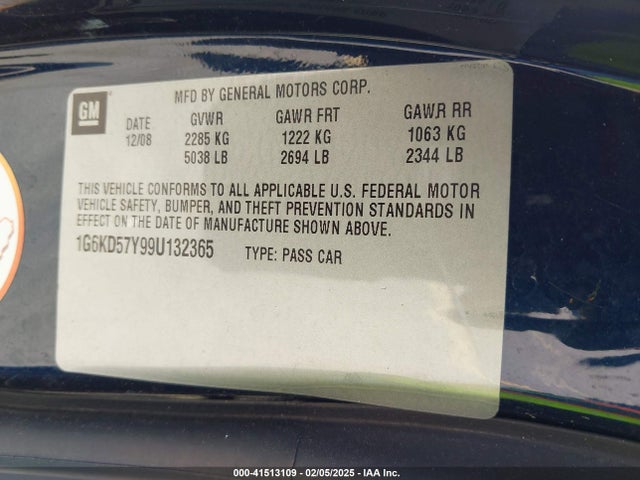 2009 CADILLAC DTS 1G6KD57Y99U132365 Photo 8