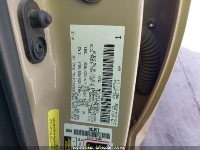 5TFEM5F15JX128346 Toyota Tundra Sr5 4.6l V8