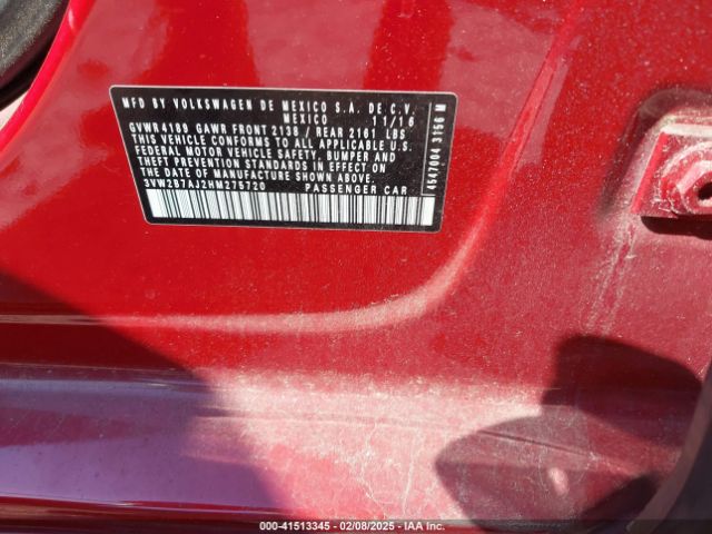 3VW2B7AJ2HM275720 Volkswagen Jetta 1.4t S