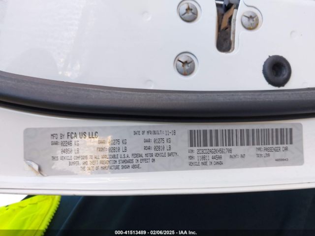 2C3CDZAG2KH561708 Dodge Challenger Sxt