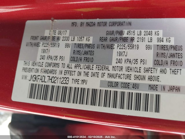 Mazda Cx-5 Grand Touring 2017 JM3KFADL7H0211233 Image 9