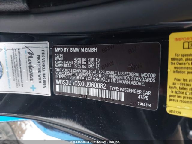 WBS3U9C5XFJ968082 BMW M4