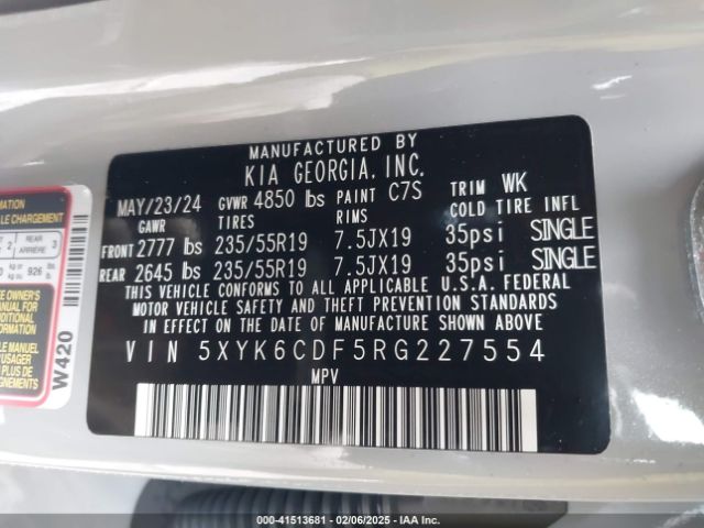 5XYK6CDF5RG227554 KIA Sportage X-line