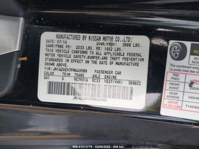 JN1AZ4EH7FM440589 Nissan 370z Touring
