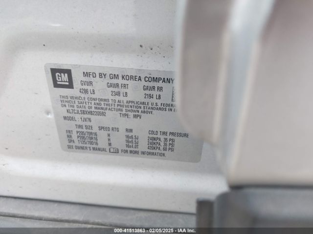 KL7CJLSBXHB220592 Chevrolet Trax Lt
