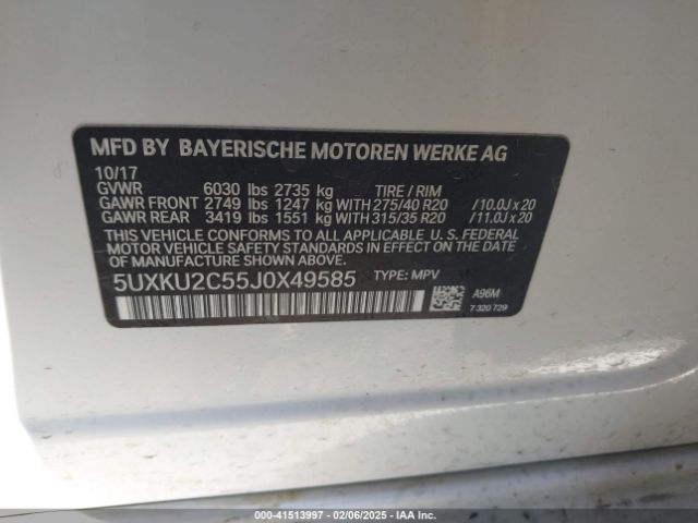 5UXKU2C55J0X49585 BMW X6 Xdrive35i