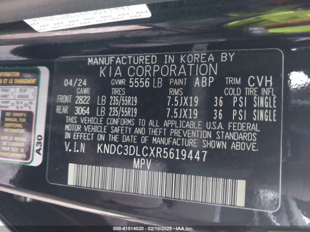 KNDC3DLCXR5619447 KIA Ev6 Wind