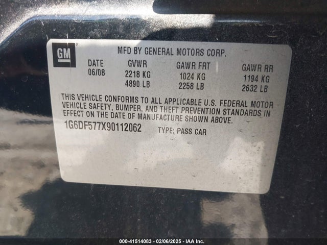 2009 CADILLAC CTS 1G6DF577X90112062 Photo 8