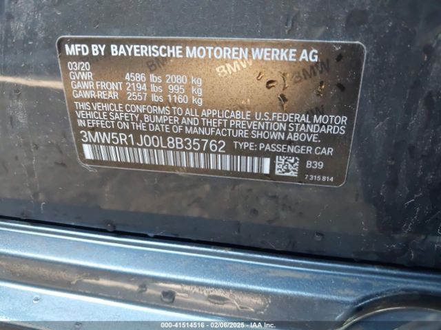 2020 BMW 330I 3MW5R1J00L8B35762 Photo 8