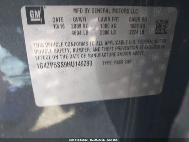1G4ZP5SS9HU149280 Buick Lacrosse Essence