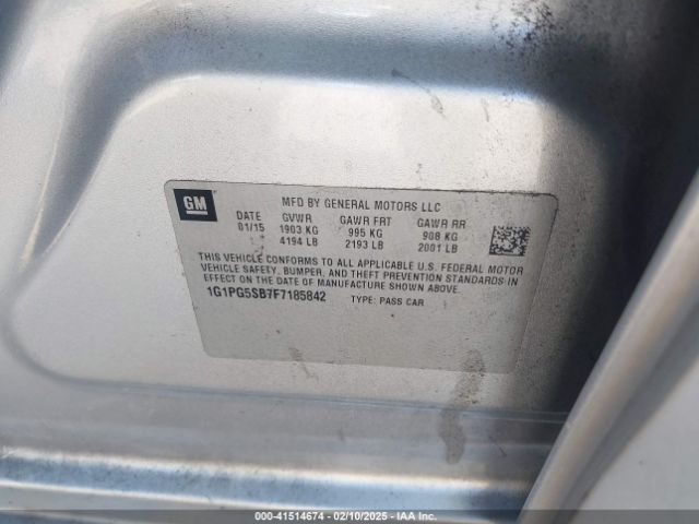 1G1PG5SB7F7185842 Chevrolet CRUZE LTZ