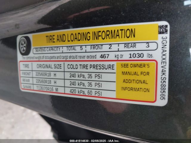 2019 CHEVROLET EQUINOX 3GNAXXEV4KS588565 Photo 8