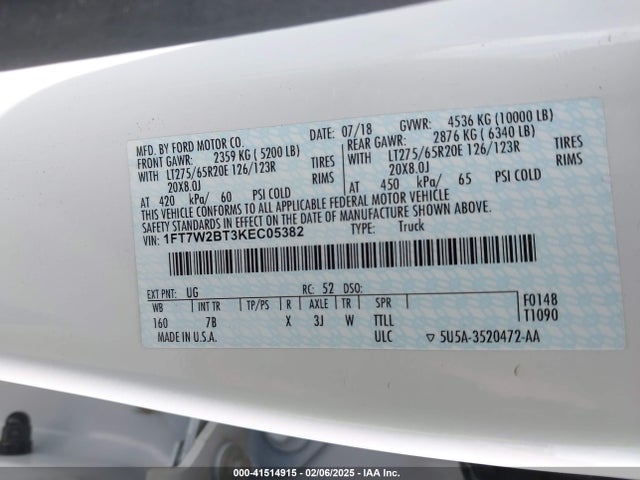 Ford F-250 Platinum 2019 1FT7W2BT3KEC05382 Image 9