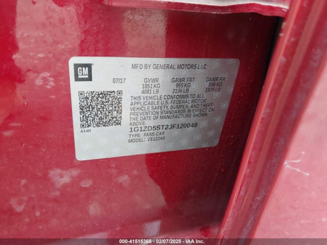 1G1ZD5ST2JF120048 Chevrolet MALIBU LT