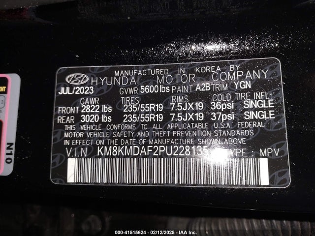 KM8KMDAF2PU228135 Hyundai IONIQ 5 SE