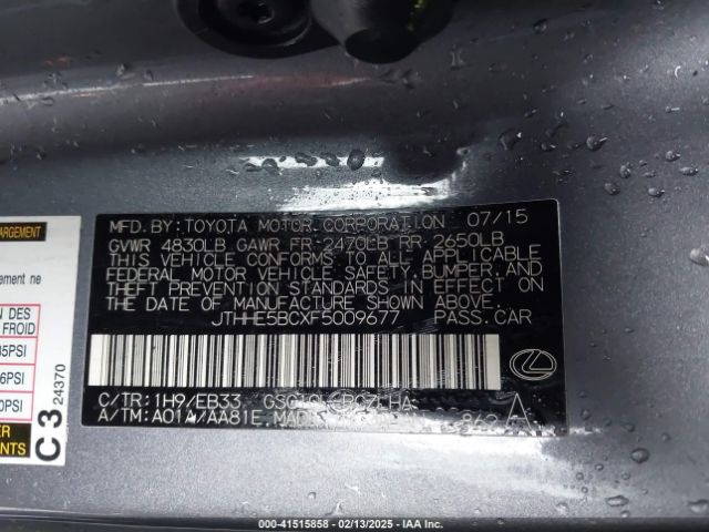 JTHHE5BCXF5009677 Lexus RC 350