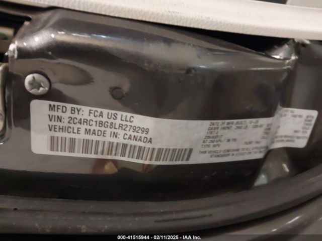 2020 CHRYSLER PACIFICA 2C4RC1BG8LR279299 Photo 8