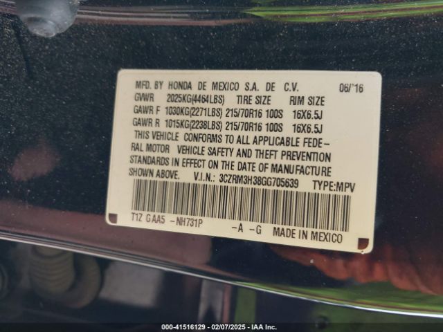 3CZRM3H38GG705639 Honda CR-V LX